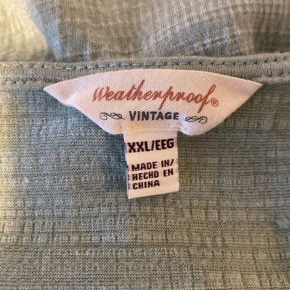 Weatherproof Vintage Green Short Sleeve Button-Down Top - Picture 5 of 5